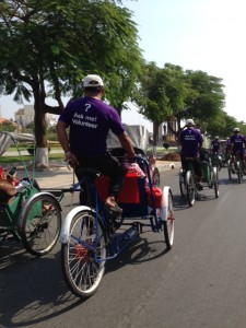 Cyclo ride in Phnom Penh