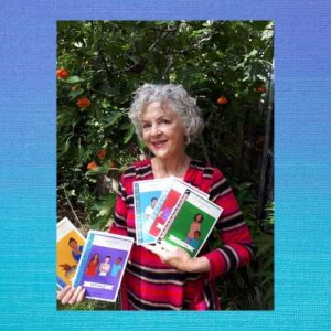 Carmel Davies with her new books, May Street Stories