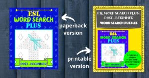 Two versions of ESL word search plus