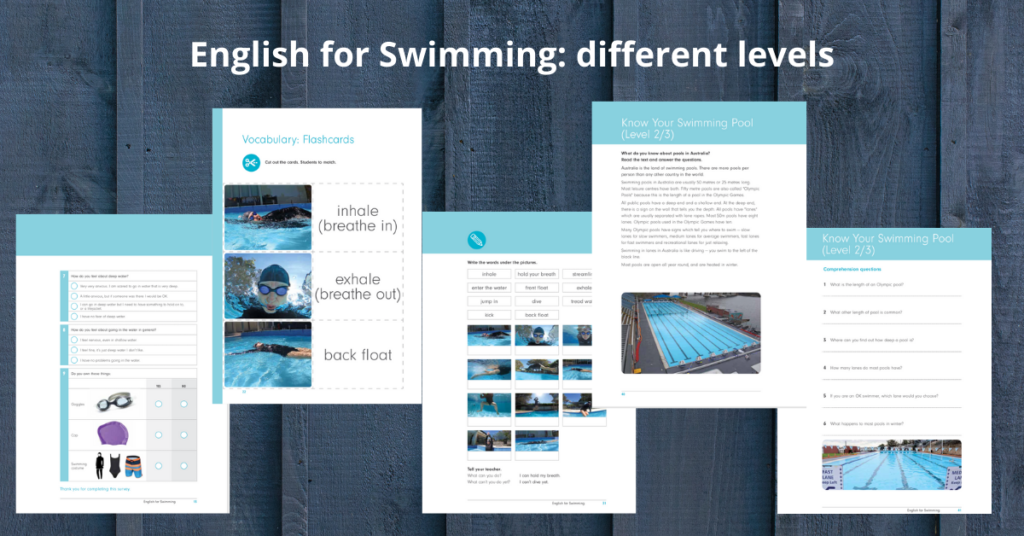 Interior pages from Navitas English for swimming