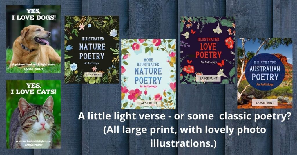 Poetry books for people living with dementia from Unforgettable Notes