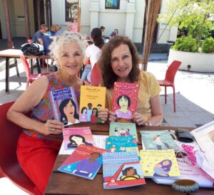 Carmel Davies and Sharon Duff with their new books